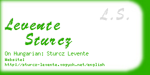 levente sturcz business card